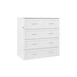 Northfield Twin XL Solid Wood Modern Murphy Bed Chest with Mattress in White