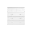 Northfield Twin XL Solid Wood Modern Murphy Bed Chest with Mattress in White