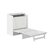 Northfield Twin XL Solid Wood Modern Murphy Bed Chest with Mattress in White