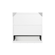 Northfield Twin XL Solid Wood Modern Murphy Bed Chest with Mattress in White