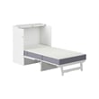 Northfield Twin XL Solid Wood Modern Murphy Bed Chest with Mattress in White