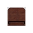 Northfield Twin XL Solid Wood Modern Murphy Bed Chest with Mattress in Walnut