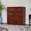 Northfield Twin XL Solid Wood Modern Murphy Bed Chest with Mattress in Walnut