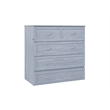 Northfield Twin XL Solid Wood Modern Murphy Bed Chest with Mattress in Driftwood