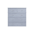 Northfield Twin XL Solid Wood Modern Murphy Bed Chest with Mattress in Driftwood