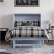 Northfield Twin XL Solid Wood Modern Murphy Bed Chest with Mattress in Driftwood