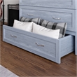 Northfield Twin XL Solid Wood Modern Murphy Bed Chest with Mattress in Driftwood