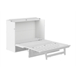 Northfield Full Solid Wood Modern Murphy Bed Chest with Mattress in White