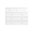Northfield Full Solid Wood Modern Murphy Bed Chest with Mattress in White