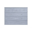Northfield Full Solid Wood Modern Murphy Bed Chest with Mattress in Driftwood