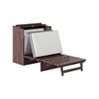 Northfield Twin XL Solid Wood Modern Murphy Bed Chest with Mattress Burnt Amber