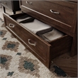 Northfield Twin XL Solid Wood Modern Murphy Bed Chest with Mattress Burnt Amber