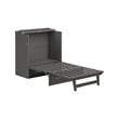 Northfield Twin XL Solid Wood Modern Murphy Bed Chest with Mattress in Gray