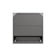 Northfield Twin XL Solid Wood Modern Murphy Bed Chest with Mattress in Gray