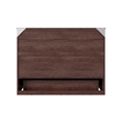 Northfield Full Solid Wood Modern Murphy Bed Chest with Mattress in Burnt Amber