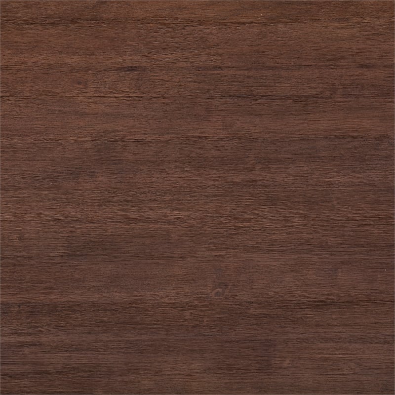 Northfield Full Solid Wood Modern Murphy Bed Chest with Mattress in Burnt Amber