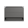 Northfield Full Solid Wood Modern Murphy Bed Chest with Mattress in Gray