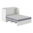 AFI Southampton Murphy Modern Solid Wood Full Bed Chest with Mattress in White