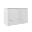 AFI Southampton Murphy Modern Solid Wood Full Bed Chest with Mattress in White