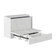 AFI Southampton Murphy Modern Solid Wood Full Bed Chest with Mattress in White