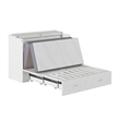 AFI Southampton Murphy Modern Solid Wood Full Bed Chest with Mattress in White