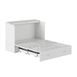 AFI Southampton Murphy Modern Solid Wood Full Bed Chest with Mattress in White