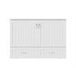 AFI Southampton Murphy Modern Solid Wood Full Bed Chest with Mattress in White