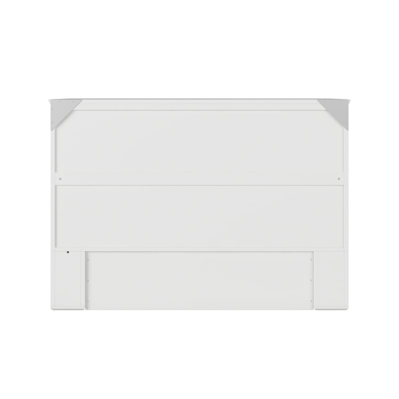 AFI Southampton Murphy Modern Solid Wood Full Bed Chest with Mattress in White