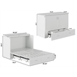 AFI Southampton Murphy Modern Solid Wood Full Bed Chest with Mattress in White
