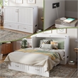 AFI Southampton Murphy Modern Solid Wood Full Bed Chest with Mattress in White