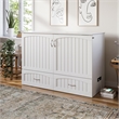 AFI Southampton Murphy Modern Solid Wood Full Bed Chest with Mattress in White