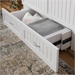 AFI Southampton Murphy Modern Solid Wood Full Bed Chest with Mattress in White
