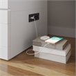 AFI Southampton Murphy Modern Solid Wood Full Bed Chest with Mattress in White