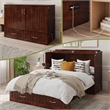 AFI Southampton Murphy Modern Solid Wood Full Bed Chest with Mattress in Walnut