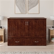 AFI Southampton Murphy Modern Solid Wood Full Bed Chest with Mattress in Walnut