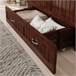 AFI Southampton Murphy Modern Solid Wood Full Bed Chest with Mattress in Walnut
