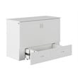 AFI Hamilton Full Solid Wood Murphy Bed Chest with Built-In Charger in White