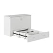 AFI Hamilton Full Solid Wood Murphy Bed Chest with Built-In Charger in White