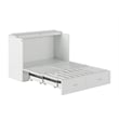 AFI Hamilton Full Solid Wood Murphy Bed Chest with Built-In Charger in White