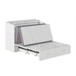 AFI Hamilton Full Solid Wood Murphy Bed Chest with Built-In Charger in White