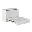 AFI Hamilton Full Solid Wood Murphy Bed Chest with Built-In Charger in White