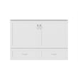 AFI Hamilton Full Solid Wood Murphy Bed Chest with Built-In Charger in White