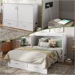 AFI Hamilton Full Solid Wood Murphy Bed Chest with Built-In Charger in White