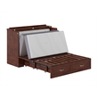 AFI Hamilton Full Solid Wood Murphy Bed Chest with Built-In Charger in Walnut