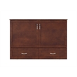 AFI Hamilton Full Solid Wood Murphy Bed Chest with Built-In Charger in Walnut