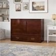 AFI Hamilton Full Solid Wood Murphy Bed Chest with Built-In Charger in Walnut