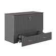 AFI Southampton Murphy Modern Solid Wood Full Bed Chest with Mattress in Gray