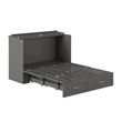 AFI Southampton Murphy Modern Solid Wood Full Bed Chest with Mattress in Gray