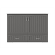 AFI Southampton Murphy Modern Solid Wood Full Bed Chest with Mattress in Gray