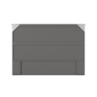 AFI Southampton Murphy Modern Solid Wood Full Bed Chest with Mattress in Gray